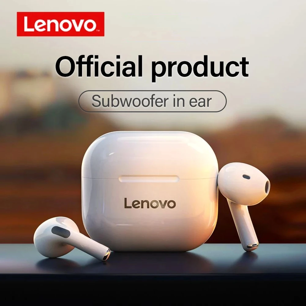 Casque sans fil Lenovo LP40 d'origine, écouteurs Bluetooth TWS, casque de sport à commande tactile, écouteurs stéréo pour téléphone Android