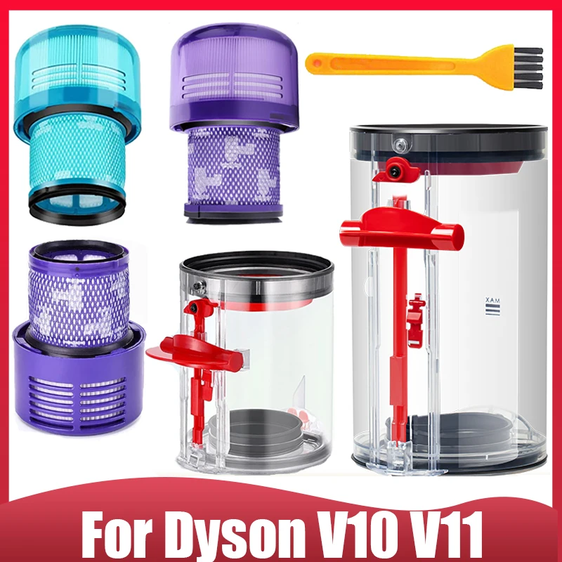 Pour aspirateur Dyson V10 V11 V15, bac à poussière et filtre,petit et grand bac pour différents styles, pièce de rechange pour seau à poussière