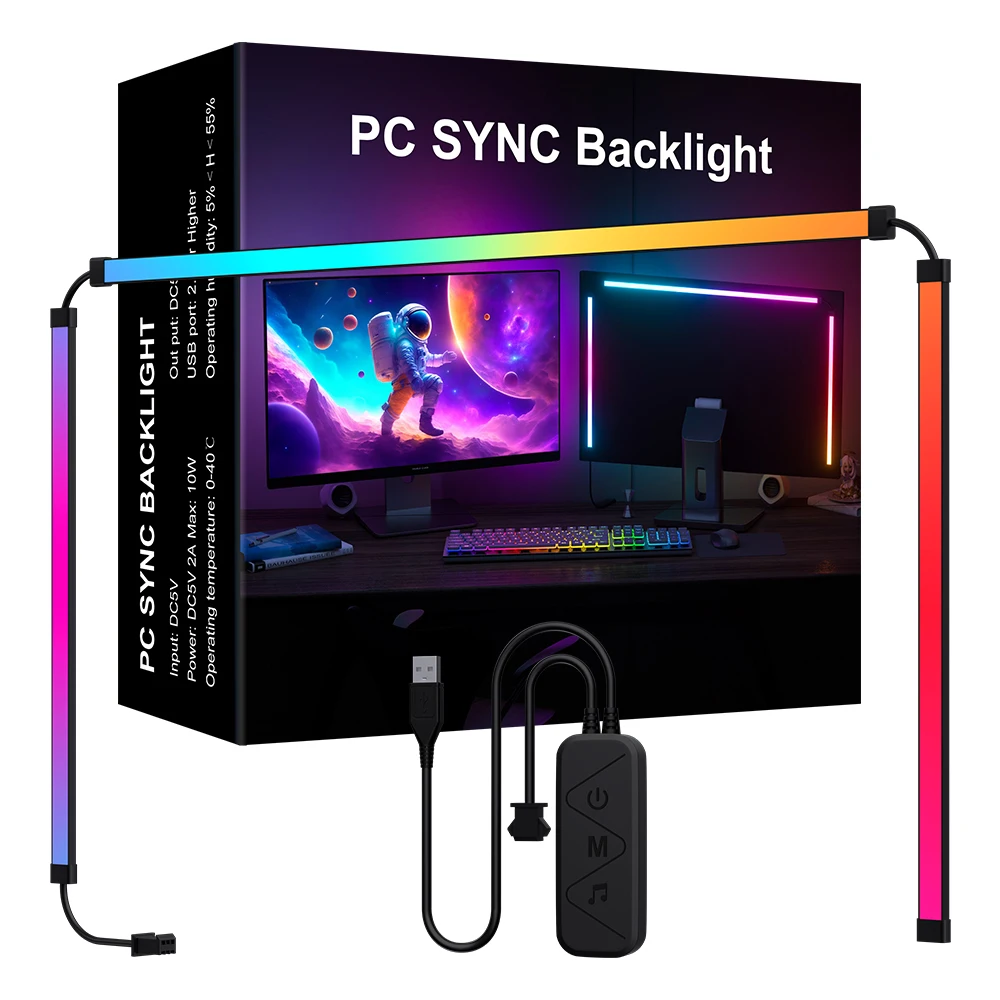 Smart Ambient TV PC Display Sync Moniteur d'ordinateur Rétroéclairage Bande lumineuse LED Couleur RVB Jeu DIY Ambiance de vacances Lampe décorative