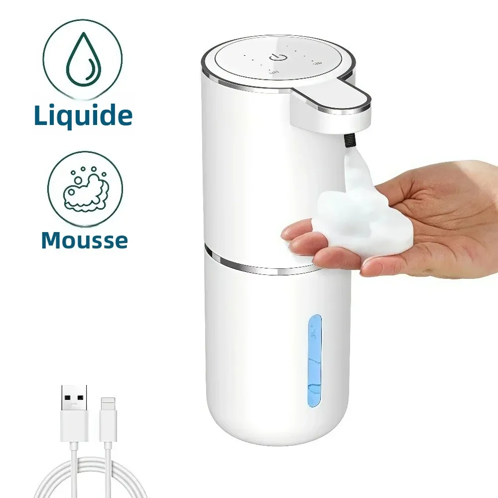 Distributeur automatique de savon liquide/foma,distributeur électrique sans contact, rechargeable par USB avec capteur infrarouge pour salle de bain, cuisine