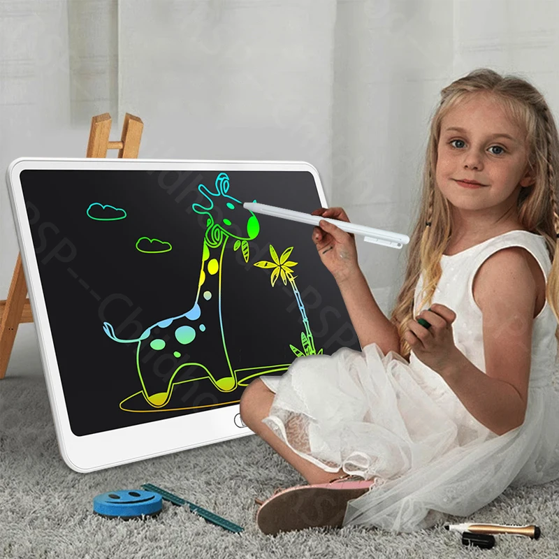 Tableau d'écriture LCD 16/13/11 pouces Tablette à dessin Écriture pour enfants Peinture Jouets éducatifs pour enfants pour 3 4 5 6 7 8 ans Filles Garçons