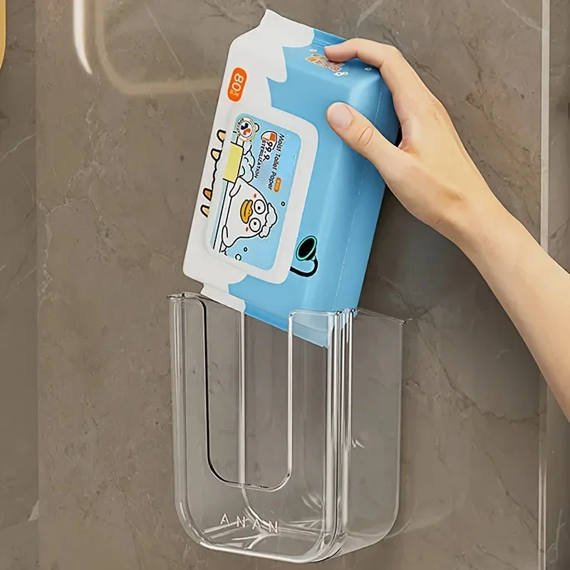 1 à 5 boîtes de rangement pour mouchoirs humides, sans perforation, montées au mur Boîte en papier pour le tirage de tissus humides