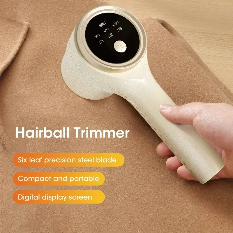 HOMEFISH Dé pelucheux pour vêtements, détachant électrique des peluches, rasoir rechargeable pour cheveux et boules de poils, élimine les peluches des vêtements