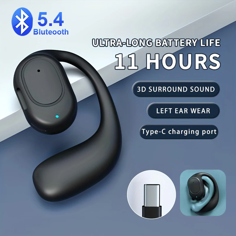 Casque sans fil Casque Bluetooth avec microphone Conduction osseuse Écouteurs mains libres antibruit pour la conduite Audifonos