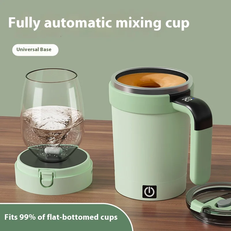 Nouvelle tasse à remuer automatique magnétique intelligente mesurant la température, tasse à café portable électrique, tasse à milkshake, sport et fitness