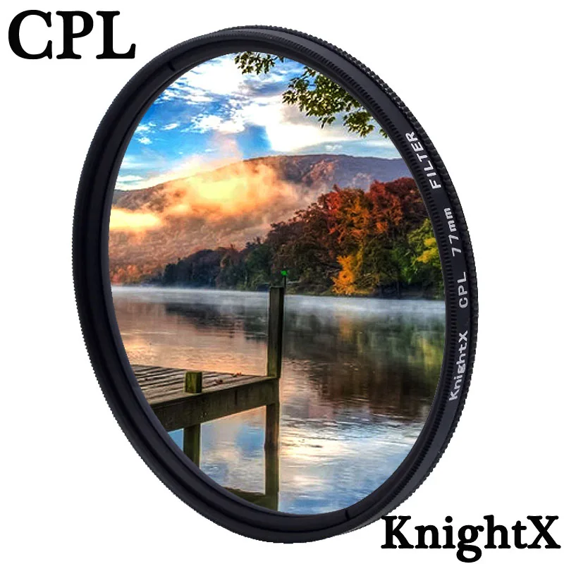 Filtre polarisant circulaire CPL 49 52 55 58 62 67 72 77 mm pour objectif d'appareil photo Nikon Canon Sony Fujifim Olympus