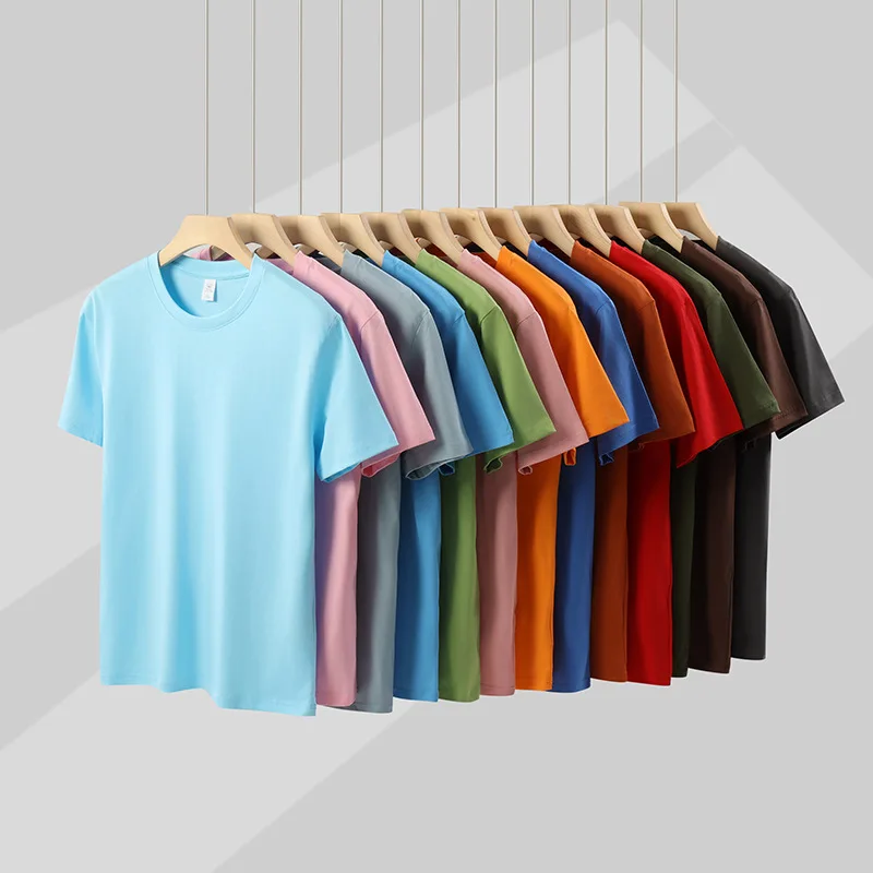 T-shirt d'été pour femme en coton 2026, uni, ample, décontracté, coréen, tricoté, à manches courtes, col rond, pour femme