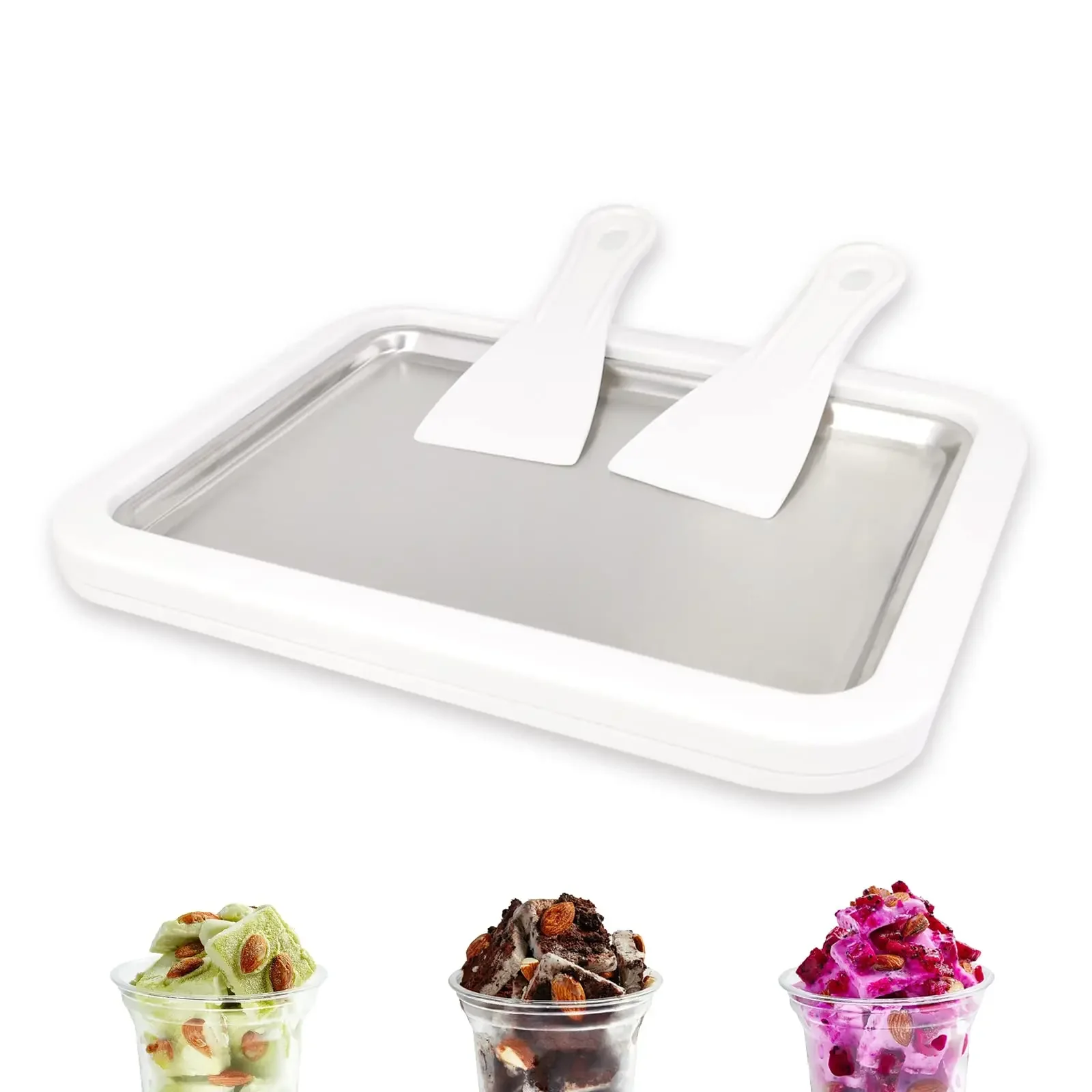 Machine à glace roulée multifonctionnelle - Glacière froide et sucrée - Yaourt glacé domestique DIY - Pour sauté maison