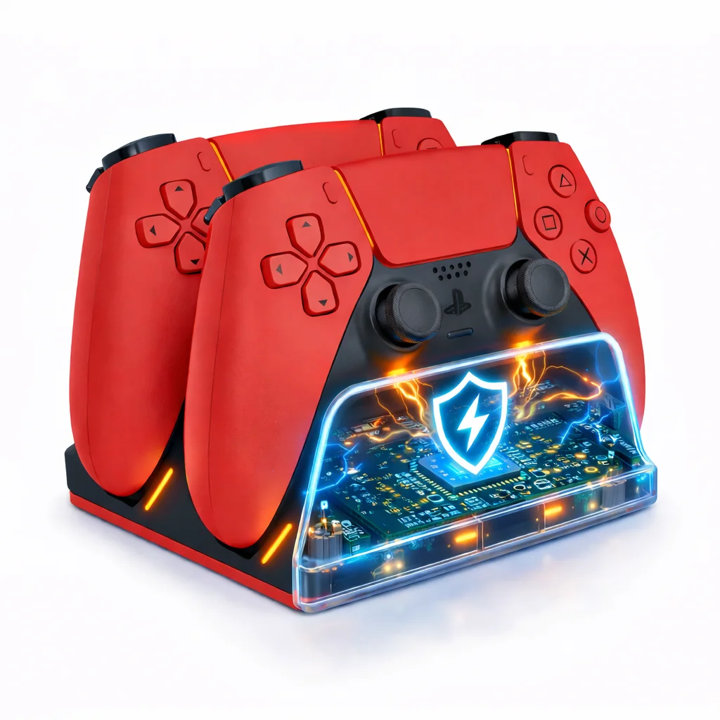 Station de charge rapide pour manettes PS5 Station de charge pour manette de jeu double sans fil Accessoires pour support de charge PlayStation 5